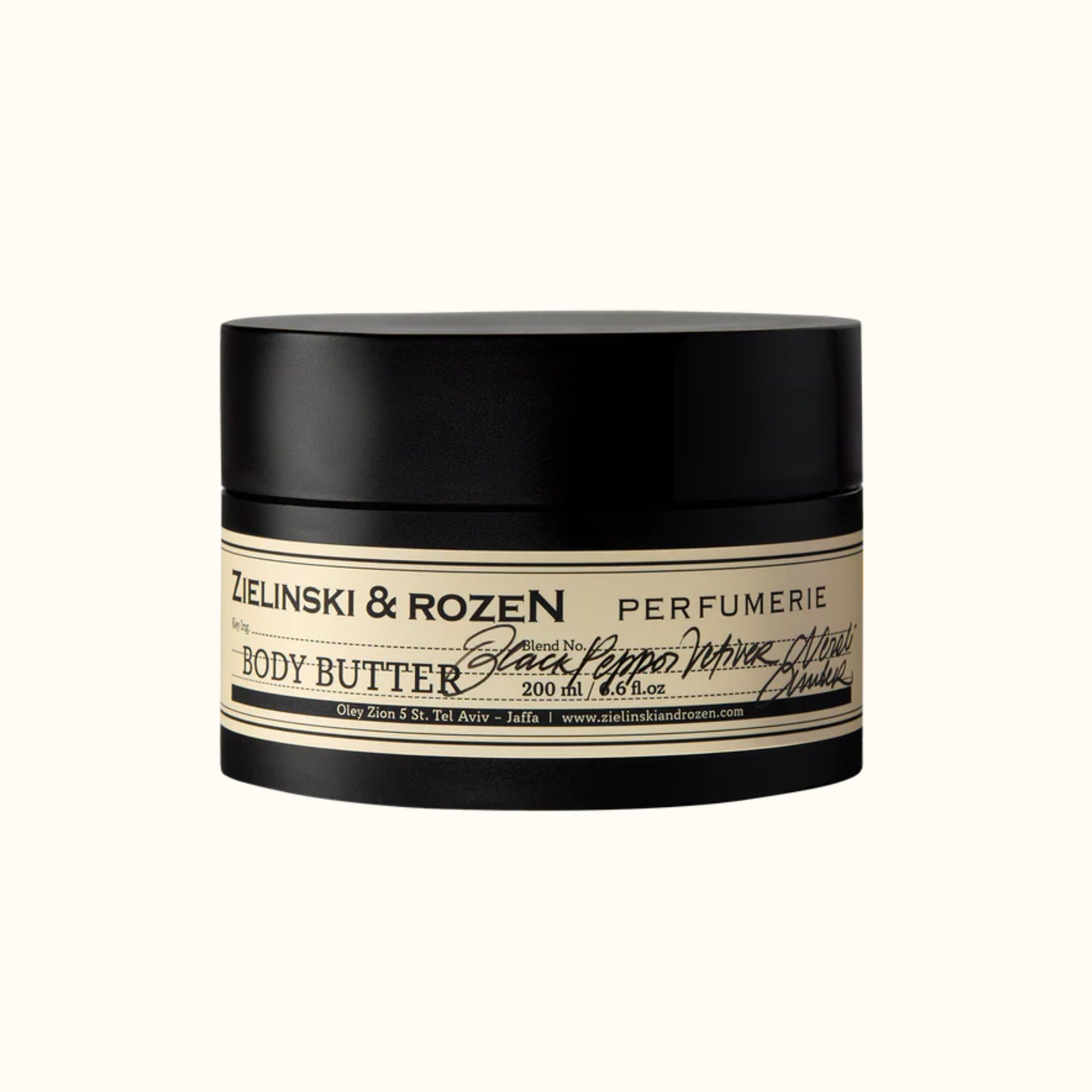 Body butter Black Pepper, Vetiver, Neroli, Amber (200 ml)